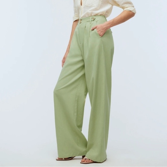 Madewell the Harlow pants pale lemongrass green - Picture 3 of 6